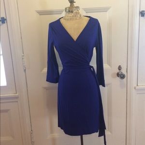 Diane Von Furstenberg Blue Wrap Dress